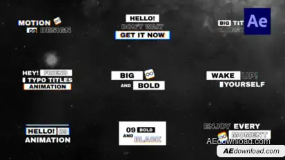 Bold Text Titles Titles template preview