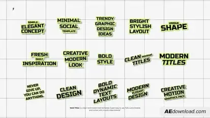 Bold Titles 1.0 | After Effects Titles template preview