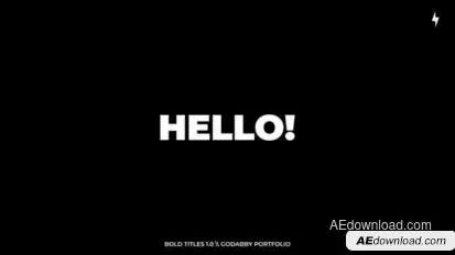 Bold Titles 1.0 | After Effects Titles template preview