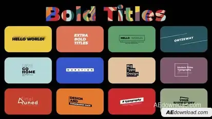 Bold Titles 2.0 | After Effects Titles template preview