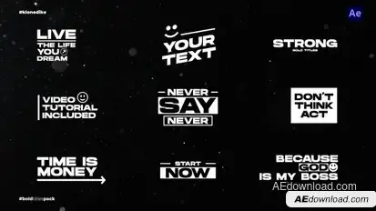Bold Titles Titles template preview