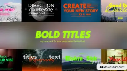 Bold Titles Titles template preview