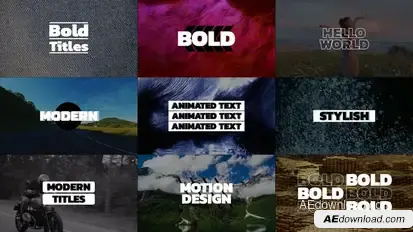 Bold Titles | AE Titles template preview