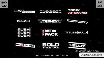 Bolt Titles | After Effects Titles template preview