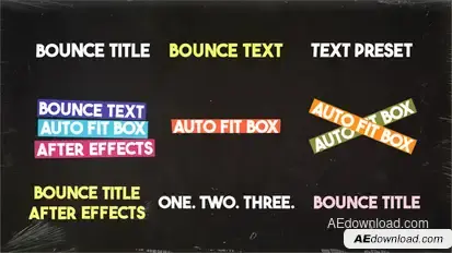 Bounce Text Presets Titles template preview