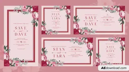 Bouquet Wedding Invitation Openers template preview
