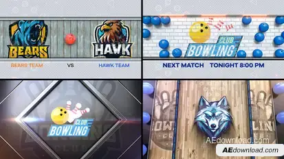 Bowling Bumper 4 (4-Bumpers) Logo Stings template preview