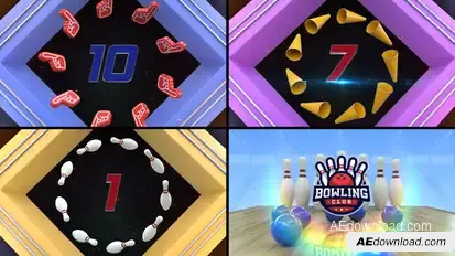 Bowling Countdown 2 Elements template preview