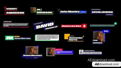 Box Lower Third Elements template preview