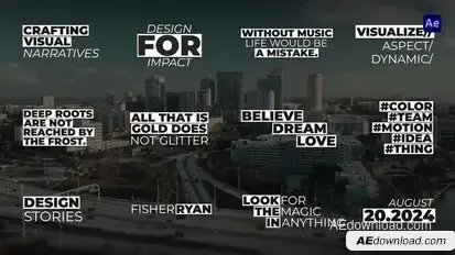 Box Text Animation | AE Titles template preview