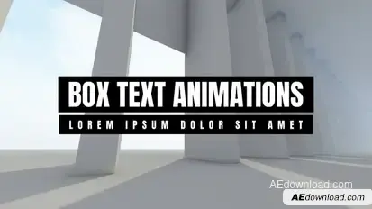 Box Text Animations Titles template preview