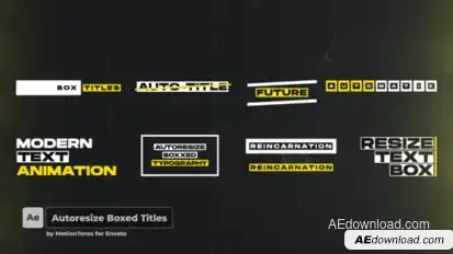 Box Text Titles  AE Video Displays template preview