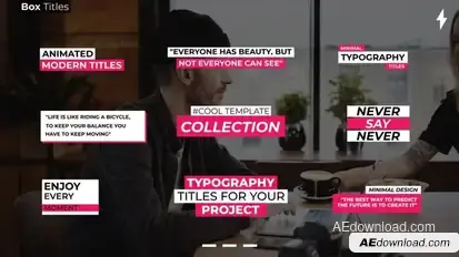 Box Text Titles | After Effects Titles template preview