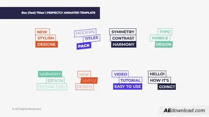 Box Text Titles | After Effects Titles template preview