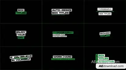 Box Titles | AE Titles template preview