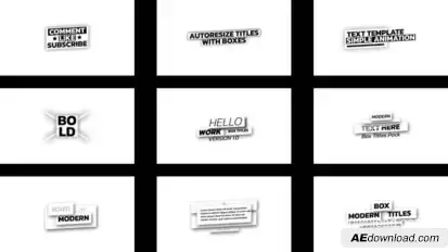 Box Titles | AE Elements template preview