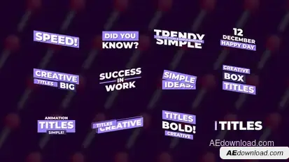 Box Titles | After Effects Titles template preview
