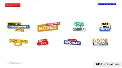 Box Titles | After Effects Titles template preview
