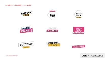 Box Titles | After Effects Titles template preview