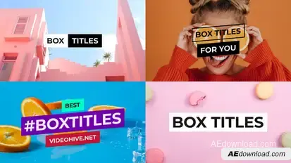 BOX Titles and Lower Thirds for After Effects Titles template preview