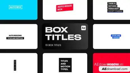 Box Titles for After Effects Titles template preview
