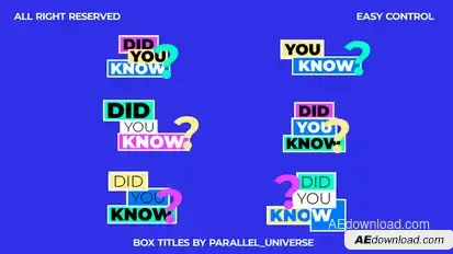 Box Titles V3.0 | AE Titles template preview