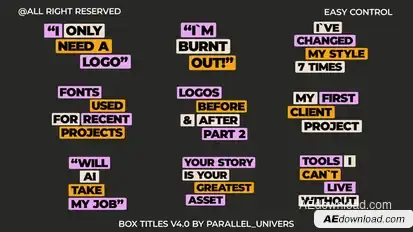 Box Titles V4.0 | AE Titles template preview