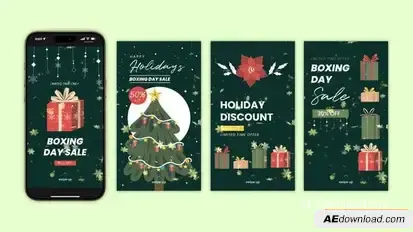 Videohive Boxing Day Sale Instagram Story Openers template preview