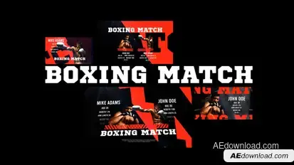 Boxing Sport Screen broadcast-packages template preview