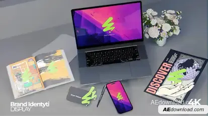 Brand Identity Mockup Video Displays template preview