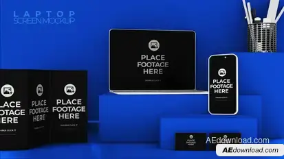 Brand Identity Mockup Video Displays template preview