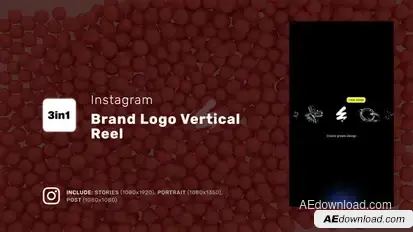 Brand Logo Vertical Reel Logo Stings template preview
