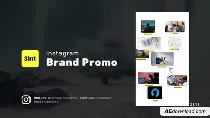 Brand Promo - Instagram Stories, Portrait, Square Product Promo template preview
