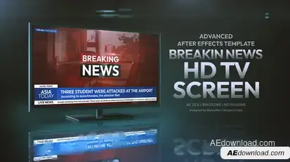 Breaking News HD TV Screen Video Displays template preview