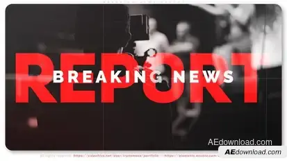 Breaking News Report broadcast-packages template preview