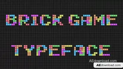 Brick Game Typeface  | After Effects Template Titles template preview