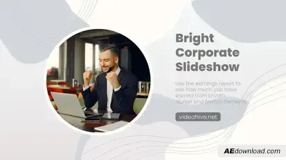 Bright Corporate Slideshow Video Displays template preview