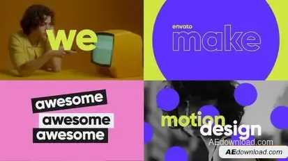Bright Neon Promo Openers template preview