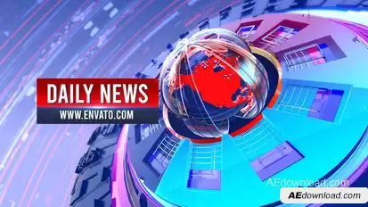 Broadcast Daily News Opener broadcast-packages template preview
