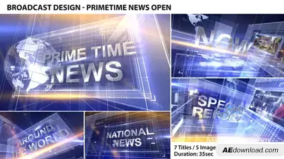 Broadcast Design - Primetime News Open Openers template preview