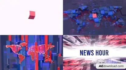 Broadcast News Hour Opener broadcast-packages template preview