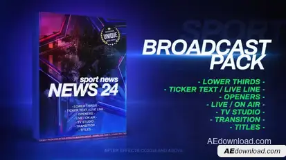Broadcast Pack Sport News broadcast-packages template preview