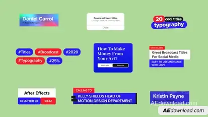 Broadcast Social Media Titles Titles template preview