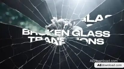Broken Glass Transitions Elements template preview