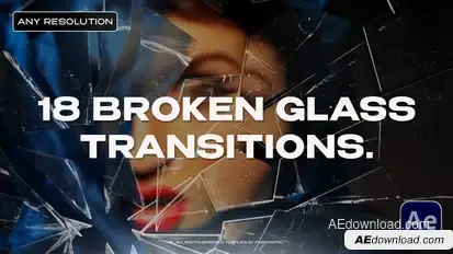 Broken Glass Transitions Elements template preview