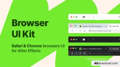 Browser UI kit Logo Stings template preview