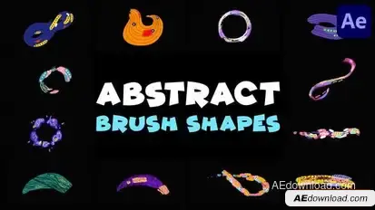Brush Abstract Colorful Shapes | After Effects Openers template preview