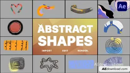 Brush Abstract Shapes | After Effects Elements template preview