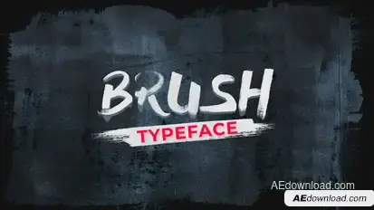 Brush Animated Font Titles template preview
