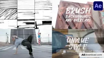 Brush Backgrounds And Overlays | After Effects Elements template preview